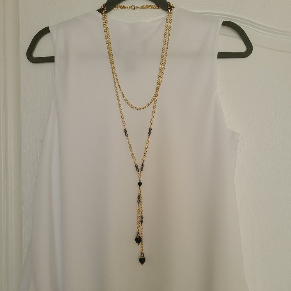 Elegant Black Swarovski Crystal Necklace